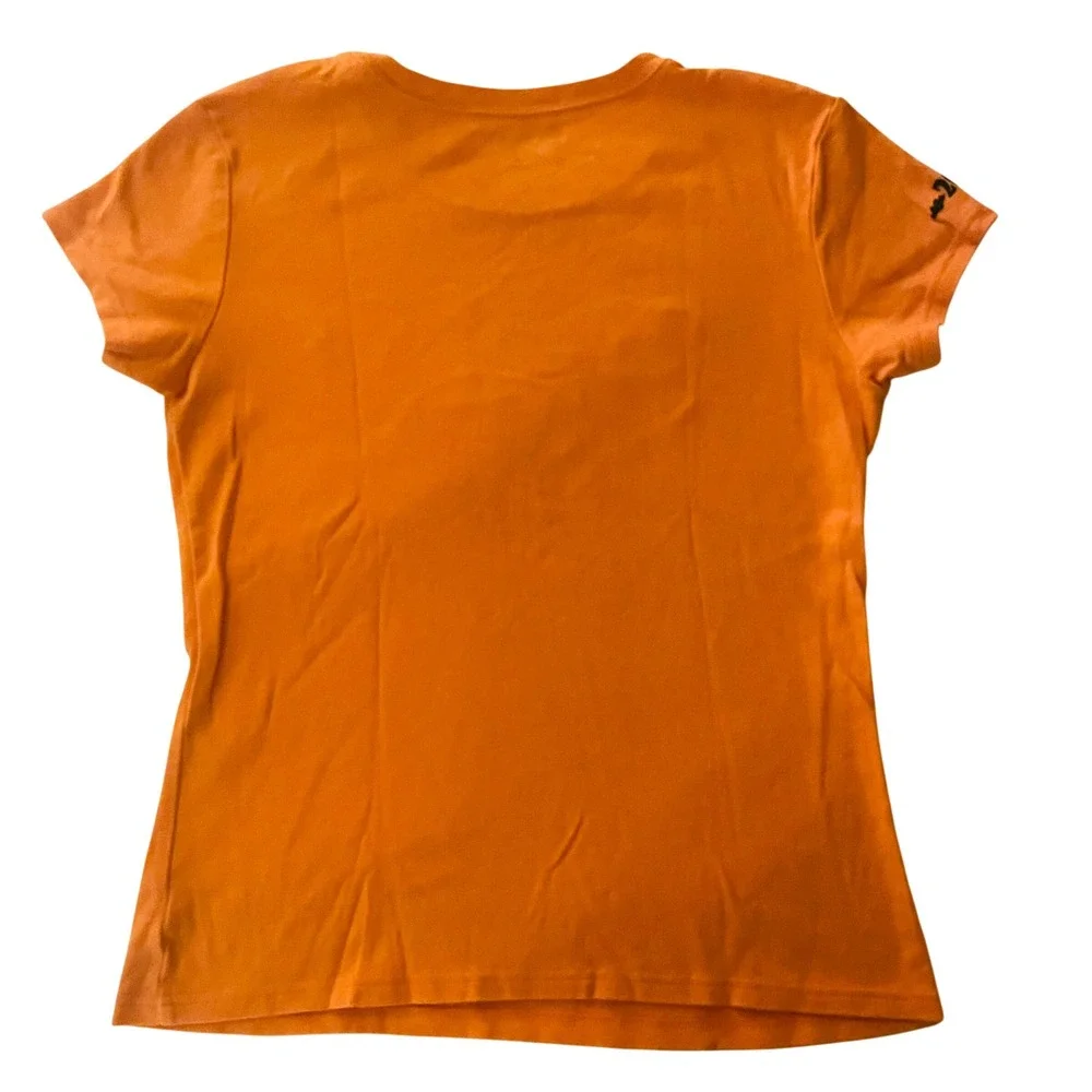 Vintage Disney Halloween Youth Young Woman's Shirt Orange‎